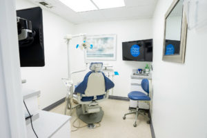 dentist operatory room with dental chair